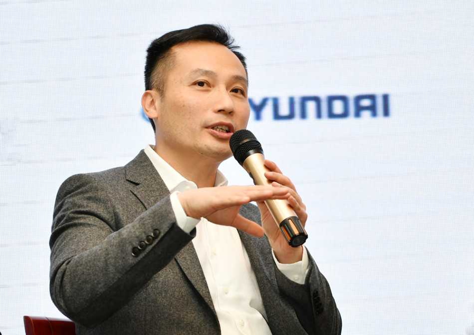 现代汽车中国投资有限公司营销战略部部长林东植在发布会上致辞，表达品牌对支持中国高尔夫运动的长期承诺。